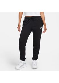 Nike Sportswear Damen Jogginghose "CLUB FLEECE WOMEN'S MID-RISE JOGGERS", schwarz-weiß, sportlich, Gr. XS, Obermaterial: 80% Baumwolle, 20%