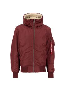 Herren Bomberjacke "Alpha Industries Men - Bomber Jackets MA-1 Hooded", rot, Gr. L, Alpha Industries, Obermaterial: 100% Nylon, Futter: 100% Nylon,