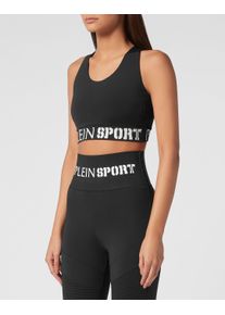 Plein Sport Kinder Lauftop "Sport BH", schwarz, Gr. S, Obermaterial: 90% Polyester, 10% Elasthan, Tops