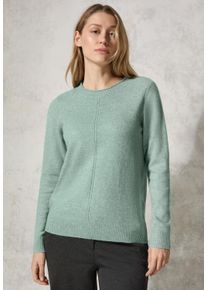 Cecil Damen Rundhalspullover, grün, casual, Gr. XXL, unifarben, Web, 37% Baumwolle, 34% Polyacryl, 26% Polyester, 3% Elasthan, Pullover, mit