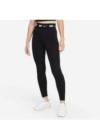 Nike Sportswear Damen Leggings "CLUB WOMEN'S HIGH-WAISTED LEGGINGS", schwarz, sportlich, Gr. XS, Obermaterial: 61% Baumwolle, 33% Polyester, 6%