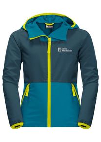 Jack Wolfskin Kinder Softshelljacke "TURBULENCE B", blau, Gr. 92, OBERSTOFF 100% POLYESTER FUTTER 100% POLYESTER, Jacken