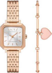 Armani Exchange Damen Quarzuhr, gold, Armbanduhren, Armbanduhr, Damenuhr, Edelstahlarmband, Ideal auch als Geschenk