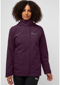 Jack Wolfskin Damen 3-in-1-Funktionsjacke "ROTWAND 3IN1 JKT W", lila, Gr. S, Hauptmaterial: 100% Polyester; Futter: 100% Polyester (recycled);