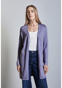 Street One Damen Strickjacke, lila, casual, Gr. 38, unifarben, Stoff, 70% Viskose, 30% Nylon, Strickjacken, aus softer Viskose