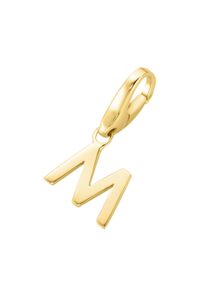Damen Charm Buchstabe "Buchstabe M, Silber 925", gold, Giorgio Martello MILANO, Silber 925 (Sterlingsilber), Charms