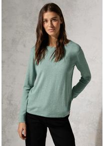 Cecil Damen Strickpullover, grün, casual, Gr. XXL, unifarben, Web, Stoff, 60% Baumwolle, 40% Viskose, Pullover, mit Rundhalsausschnitt