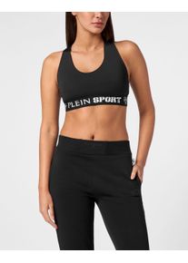 Plein Sport Damen Lauftop "Sport Top", schwarz, Gr. S, Obermaterial: 90% Polyester, 10% Elasthan, Tops