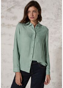 Cecil Damen Hemdbluse, grün, casual, Gr. XXL, unifarben, Stoff, 100% Viskose, Blusen, mit Brusttasche