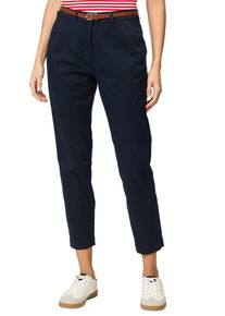 Zero Damen Chinohose "Zero Chinohose mit Gürtel 28 Inch", lila, casual, Gr. 44, Web, Obermaterial: 98% Baumwolle, 2% Elastan. Ärmelfutter: ohne