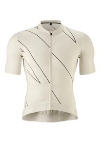 Gonso Herren Radtrikot "Road Jersey Print M", grau, Gr. M, 86% Polyester, 14% Elasthan, Trikots, Herren Fahrradtrikot kurzarm, Full-Zip Trikot,