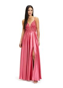 Vera Mont Damen Abendkleid "Vera Mont Abendkleid mit Placement", rosa, festlich, Gr. 42, Tüll, Satin, Obermaterial: 95% Polyester, 5% Elasthan.