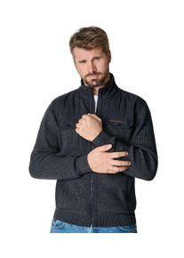 Casamoda Herren Strickjacke "Casamoda Strickjacke uni", blau, Gr. XXL, 62% Baumwolle, 28% Polyester, 10% Polyamid, Strickjacken