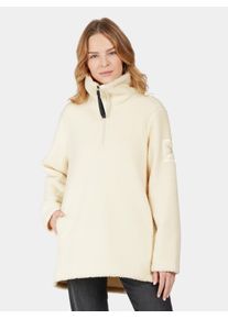 DIDRIKSONS 1913 DIDRIKSONS Damen Longpullover, beige, sportlich, Gr. 34, unifarben, Fleece, Obermaterial: 100% Polyester, Pullover