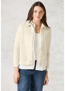 Cecil Damen Cardigan, beige, casual, Gr. XL, unifarben, Stoff, 65% Polyamid, 23% Polyester, 12% Viskose, Strickjacken, aus softem Materialmix
