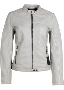 Mauritius Damen Lederjacke "2Wima", grau, modisch, Gr. 4XL, unifarben, Obermaterial: 100% Schafsleder. Futter: 100% Baumwolle. Ärmelfutter: 100%