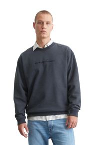 Marc O'Polo Herren Sweatshirt, blau, casual, Gr. M, MARC O'POLO DENIM, Sweatware, Obermaterial: 100% Baumwolle, Sweatshirts, mit Ton-in-Ton-Stickerei
