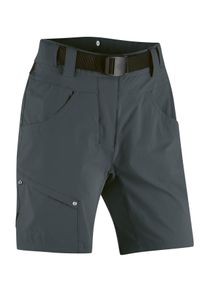 Gonso Damen Fahrradhose "Mira Basic", grau, Gr. 42, 90% Polyamid, 10% Elastan, Hosen, kurze Damen Radhose mit Sitzpolster, wasserabweisend, inkl.