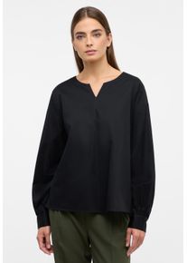 Eterna Damen Schlupfbluse "REGULAR FIT", schwarz, klassisch, Gr. 42, 95% cotton, 5% Elasthan, Blusen