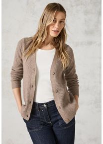 Cecil Damen Cardigan, beige, casual, Gr. XXL, unifarben, Stoff, 33% Polyester, 31% Polyacryl, 24% Baumwolle, 12% Nylon, Strickjacken, mit V-Ausschnitt