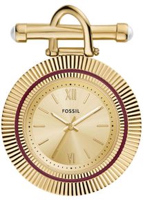 Fossil Damen Quarzuhr "SCARLETTE", gold, Armbanduhren, Damenuhr, Brosche, Ansteckschmuck, ideal auch als Geschenk