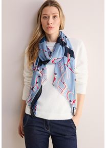 Cecil Damen Schal, blau, casual, bedruckt, Stoff, 100% Modal, Modetücher, aus Modal