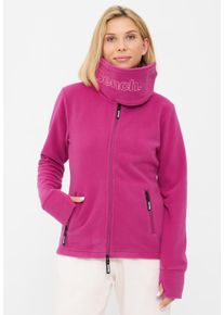Bench. Damen Fleecejacke "FUNNEL", pink, casual, Gr. L, Glanzfaden, unifarben, Fleece, Obermaterial: 100% Polyester, Jacken, mit Glitzerstickerei
