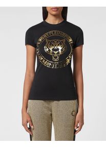 Plein Sport Damen T-Shirt "Tiger", schwarz, Gr. S, Obermaterial: 100% Baumwolle, Shirts