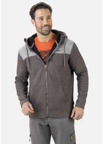 Herren Fleecejacke "HERO by John Medoox Hoodie Strick- Fleecejacke", grau, casual, Gr. XXXL, HERO by John Medoox, Fleece, 100% Polyester, Jacken,