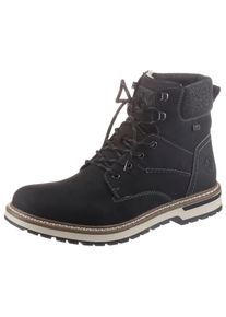 Rieker Herren Schnürstiefel, Gr. 40, schwarz, Lederimitat, modisch, Schuhe, mit Rieker-TEX Ausstattung