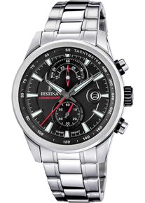 Festina Herren Chronograph "Timeless Chronograph", silber, Armbanduhren, Quarzuhr, Armbanduhr, Herrenuhr, Edelstahlarmband, analog, Tag