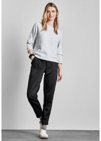 Street One Damen Cargohose, schwarz, casual, Gr. 44, unifarben, Stoff, 92% Polyester, 8% Elasthan, Hosen, mit Stretchanteil