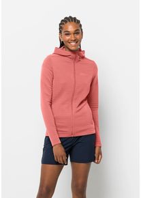 Jack Wolfskin Damen Kapuzenfleecejacke "MODESTO HOODED JKT WOMEN", rosa, Gr. XS, OBERSTOFF 100% POLYESTER FUTTER 100% POLYESTER, Jacken