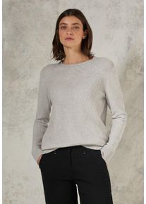 Cecil Damen Strickpullover, weiß, casual, Gr. XL, unifarben, Web, 37% Baumwolle, 34% Polyacryl, 26% Polyester, 3% Elasthan, Pullover, aus Baumwolle