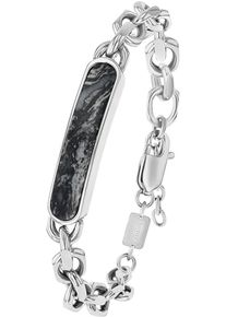 s.Oliver Herren Armband "2038867", Edelstahl, grau, Edelstahl, Armbänder, mit Jaspis