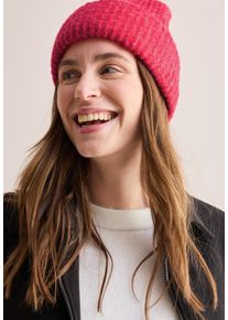Cecil Damen Strickmütze, rot, casual, unifarben, Stoff, Kunstfaser, Mützen, aus softem Materialmix