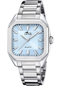 Lotus Damen Quarzuhr "Square", silber, Armbanduhren, Armbanduhr, Damenuhr, Edelstahlarmband, analog
