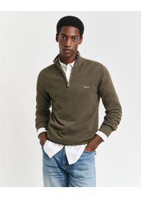 Gant Herren Troyer "COTTON PIQUE HALF ZIP", grün, casual, Gr. XL, Strick, Obermaterial: 100% Baumwolle, Pullover, mit Piqué-Struktur