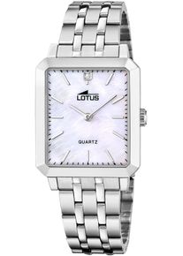 Lotus Damen Quarzuhr "Square", silber, Armbanduhren, Armbanduhr, Damenuhr, Edelstahlarmband, analog