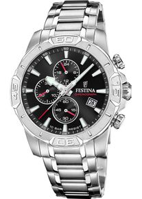 Festina Herren Chronograph "Timeless Chronograph", silber, Armbanduhren, Quarzuhr, Armbanduhr, Herrenuhr, Edelstahlarmband, analog, Tag