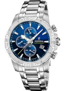 Festina Herren Chronograph "Timeless Chronograph", silber, Armbanduhren, Quarzuhr, Armbanduhr, Herrenuhr, Edelstahlarmband, analog, Tag