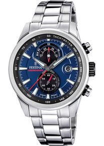Festina Herren Chronograph "Timeless Chronograph", silber, Armbanduhren, Quarzuhr, Armbanduhr, Herrenuhr, Edelstahlarmband, analog, Tag