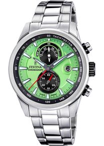 Festina Herren Chronograph "Timeless Chronograph", silber, Armbanduhren, Quarzuhr, Armbanduhr, Herrenuhr, Edelstahlarmband, analog, Tag