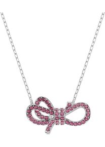 Swarovski Damen Kette mit Anhänger "Schmuck Geschenk Halskette Lifelong Bow Anhänger, Schleife, 5723556", Metall, L: 43cm, rosa, Metall, Halsketten,