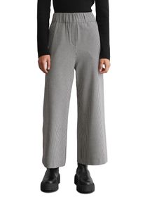 Marc O'Polo Damen Culotte, schwarz, Gr. XS, MARC O'POLO DENIM, gemustert, Web, Obermaterial: 68% Polyester, 28% Viskose, 4% Elasthan, Hosen, mit stylischem