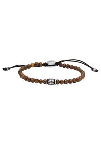 Fossil Armband "JEWELRY, JF04416793, JF04413040, JF04414040, JF04415040", Edelstahl, braun, Edelstahl, Armbänder, mit Hämatit, Tigerauge, Sodalith