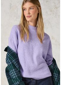 Cecil Damen Strickpullover, lila, casual, Gr. XXL, unifarben, Strick, Obermaterial: 37% Baumwolle, 34% Polyacryl, 26% Polyester, 3% Elasthan,