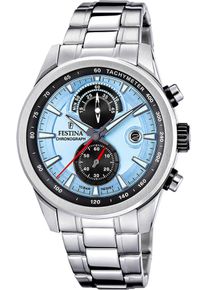 Festina Herren Chronograph "Timeless Chronograph", silber, Armbanduhren, Quarzuhr, Armbanduhr, Herrenuhr, Edelstahlarmband, analog, Tag