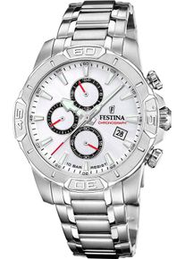 Festina Herren Chronograph "Timeless Chronograph", silber, Armbanduhren, Quarzuhr, Armbanduhr, Herrenuhr, Edelstahlarmband, analog, Tag