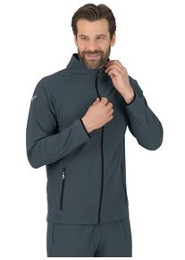 TRIGEMA Herren Trainingsjacke "TRIGEMA Raglan-Jacke mit Netzinnenfutter", grau, sportlich, Gr. M, 74% Nylon, 26% Elastan, Jacken